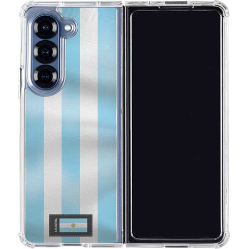 Argentina Soccer Flag Galaxy Z Fold6 Clear Case